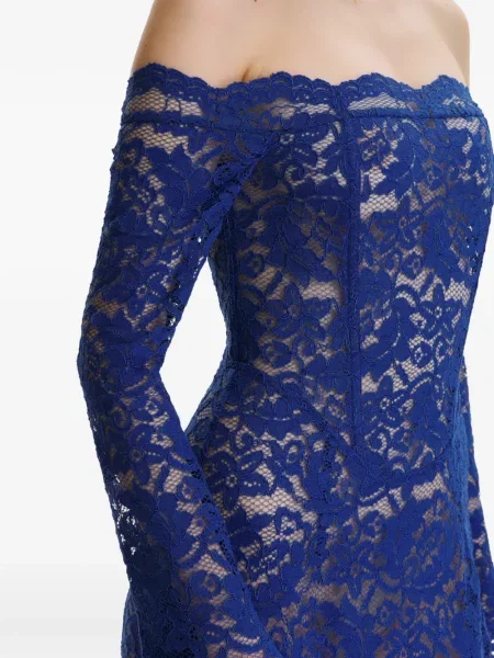 Rochie maxi 2310 Studio din dantelă de costum albastru