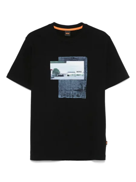 Tricou Boss din jerseu negru