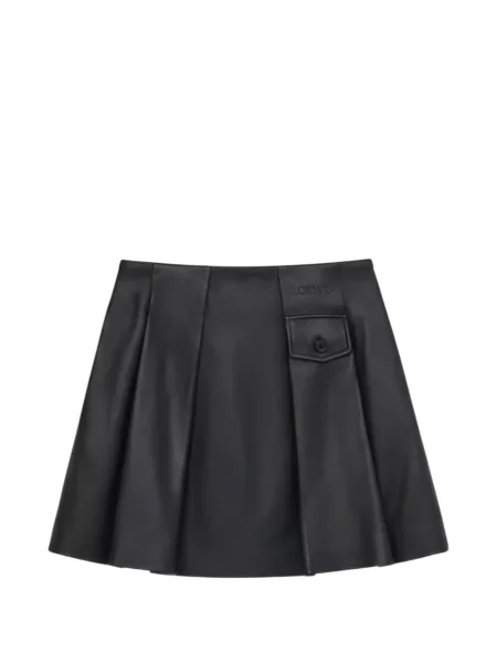 Mini fusta plisata Loewe plisată negru
