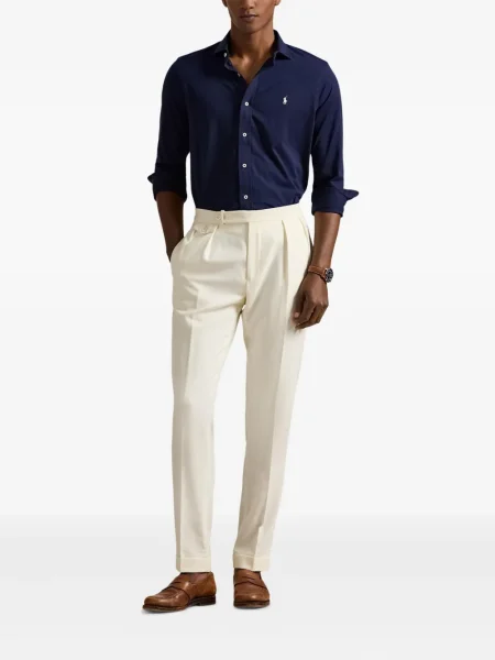 Șapcă Polo Ralph Lauren cu broderie din țesătură twill în carouri albastru