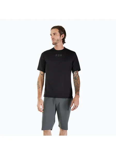 Tricou de ciclism pentru bărbați Fox Racing Ranger Wordmark negru