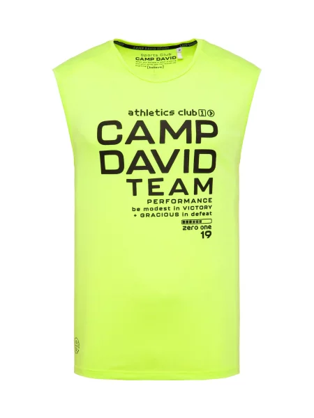 CAMP DAVID Majica neonsko rumena črna