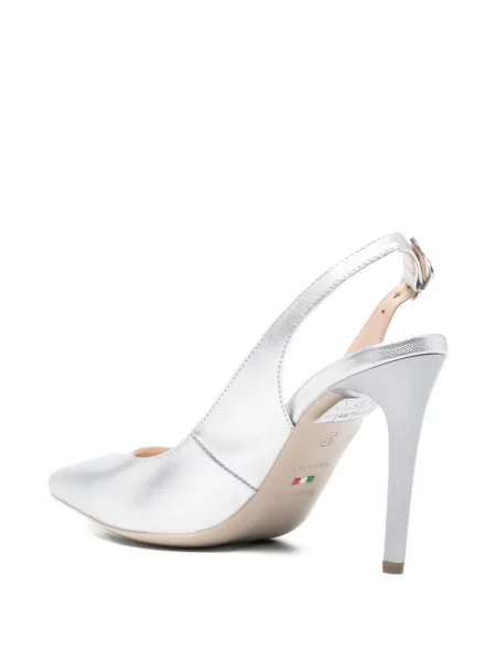 Pantofi cu toc Nero Giardini slingback argintiu