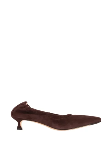 Pantofi cu toc La Rose din piele de căprioară roz