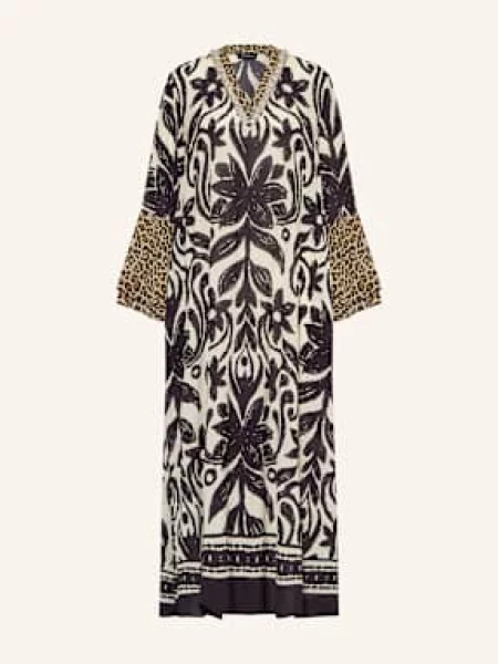 Grace Sukienka Z Satyny Z Ozdobnymi Kamykami schwarz czarna