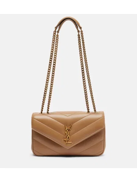 Geanta de piele Saint Laurent din piele maro