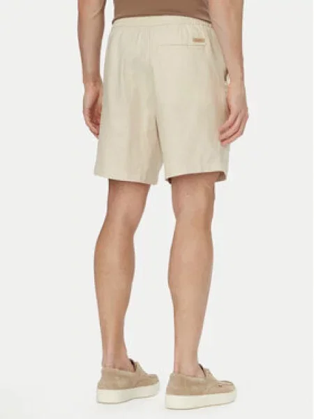 Šortky z materiálu Calvin Klein béžové