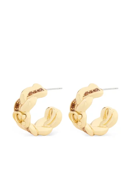 Обеци Coach с кристали златисто