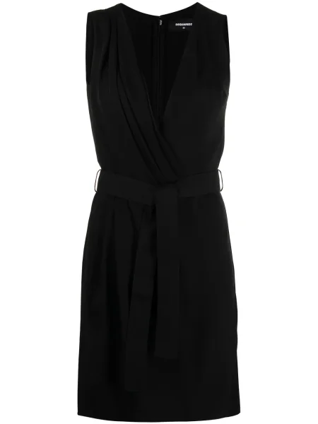 Rochie Dsquared2 de mătase de costum negru