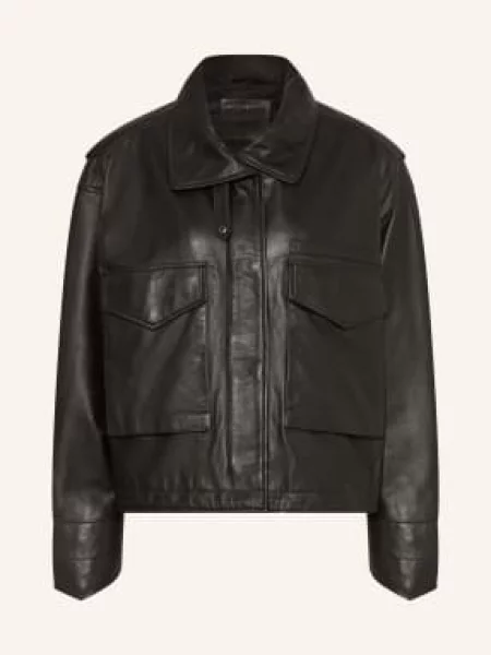 Allsaints Kurtka Skórzana Clay schwarz czarna