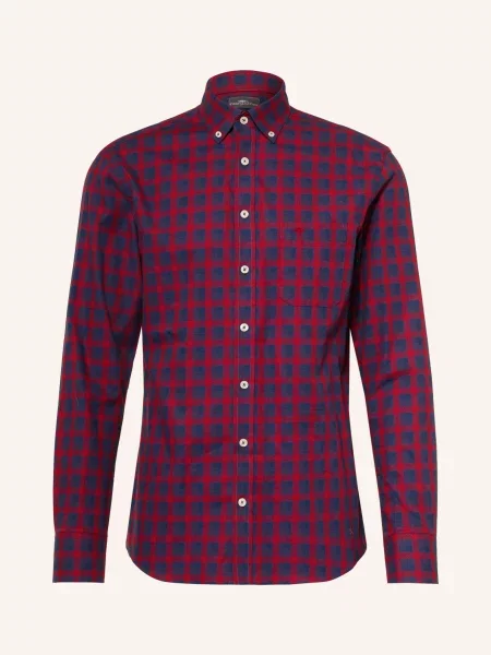 Fynch-Hatton Košile Slim Fit tmavě / tmavě modrá červená