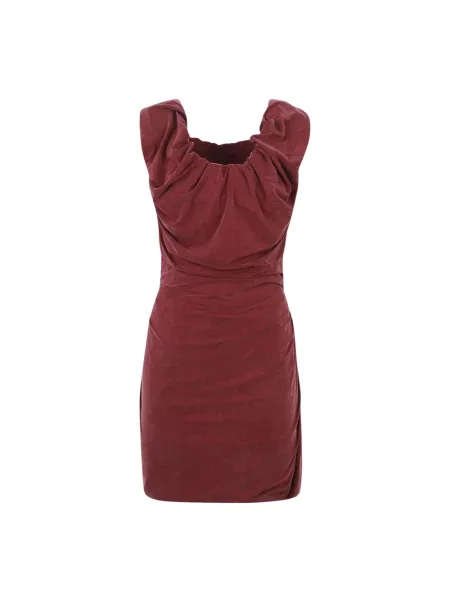 Dzianinowa mała sukienka mini Vivienne Westwood z bursztynem czerwona