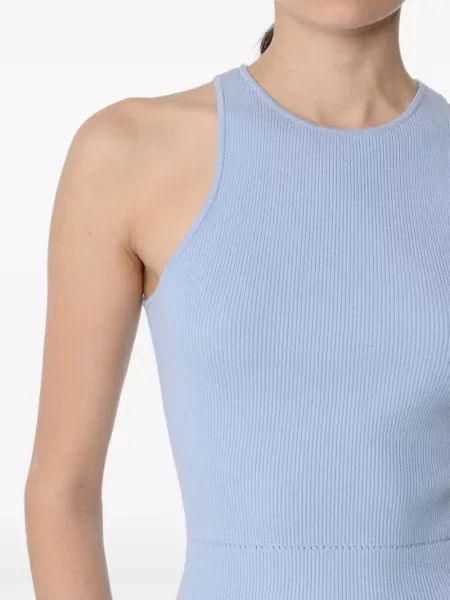 Top Toccin tricotate clasic albastru
