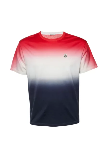 Scurt tricou Moncler cu decolteu rotund roșu