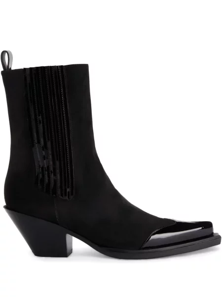 Cizme scurte Alexandre Vauthier din piele de căprioară negru