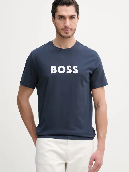 BOSS Ανδρικό T-Shirt RN μπλε