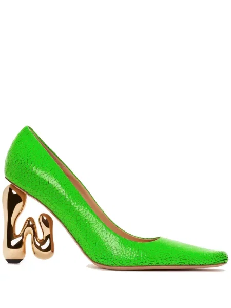 Pantofi cu toc Jw Anderson din piele verde