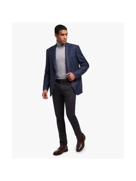 Sweter z golfem Brooks Brothers wełniany do golfa szary