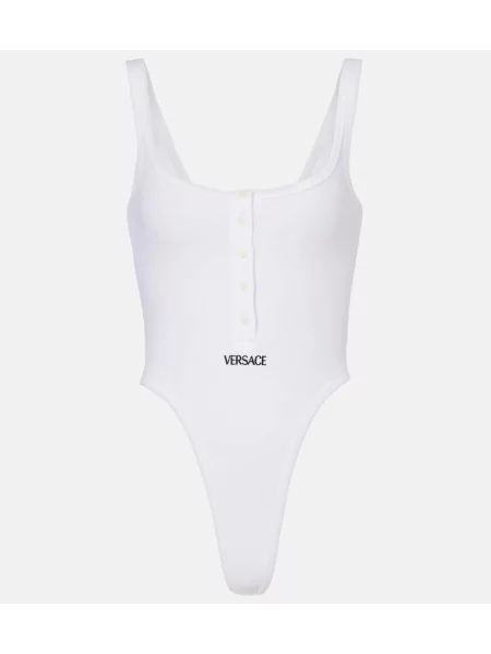 Body Versace tricotate cu autograf alb