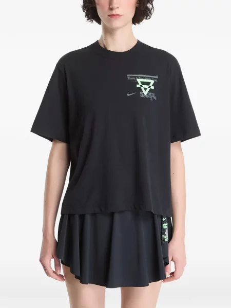 Tricou Nike cu imagine din fleece cu dungi de tigru albastru