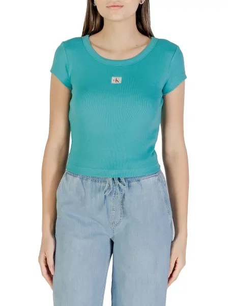 Koszulka Calvin Klein Jeans niebieska