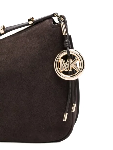 Кожена кожена чанта Michael Kors кафяво