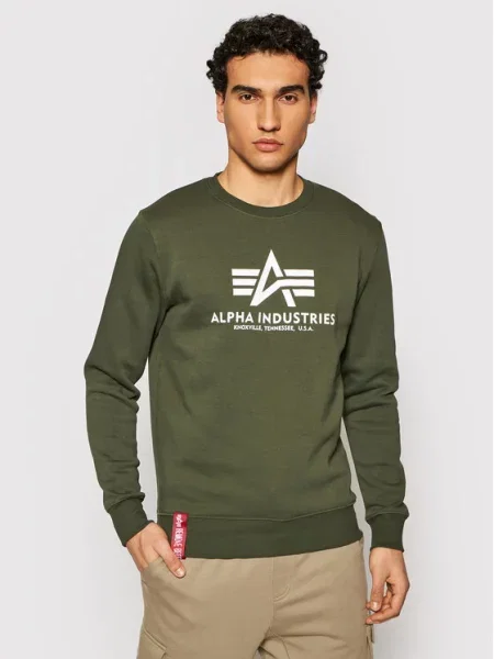Alpha Industries pánska mikina Basic dark olive olivový