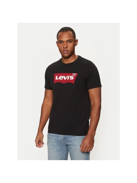 Levi's T-Shirt Housemark Tee Regular Fit μαύρο