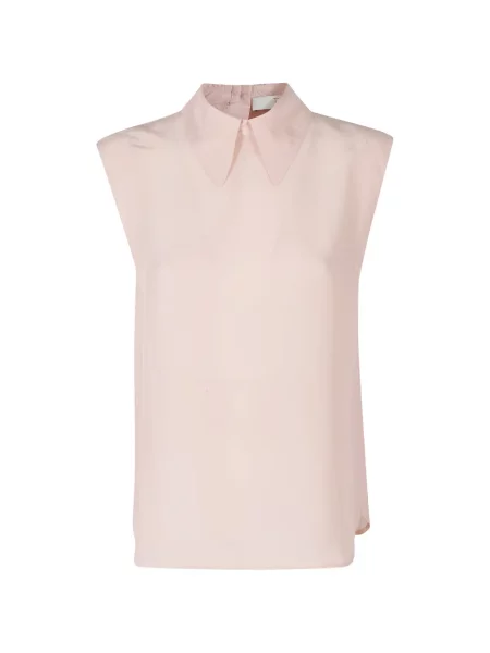 Top Tela fără mâneci roz