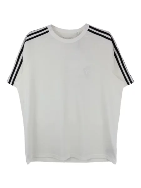 Tricou Y-3 cu dungi scurt alb