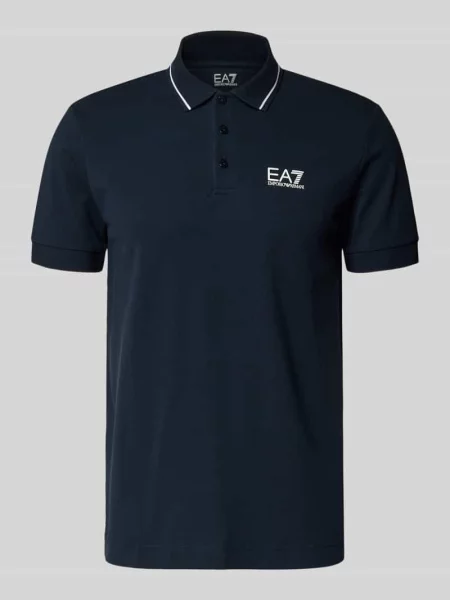 Koszulka polo o kroju regular fit z nadrukiem z logo Emporio Armani Ea7 niebieska