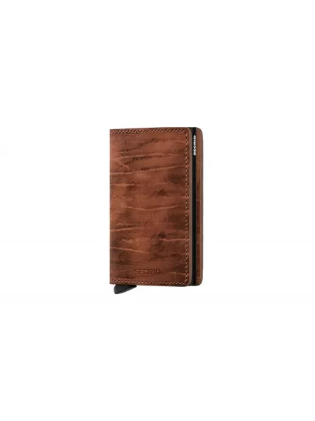 Secrid portfel bordowy Portfel Secrid Slimwallet Dutch Martin Whiskey SDM-WHISKEY brązowy