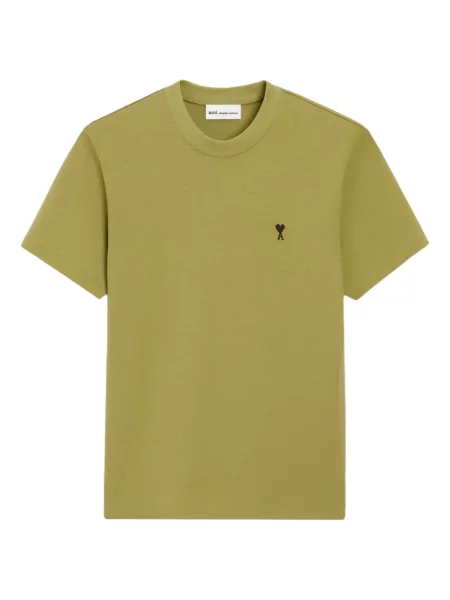 Tricou Ami Paris cu broderie verde