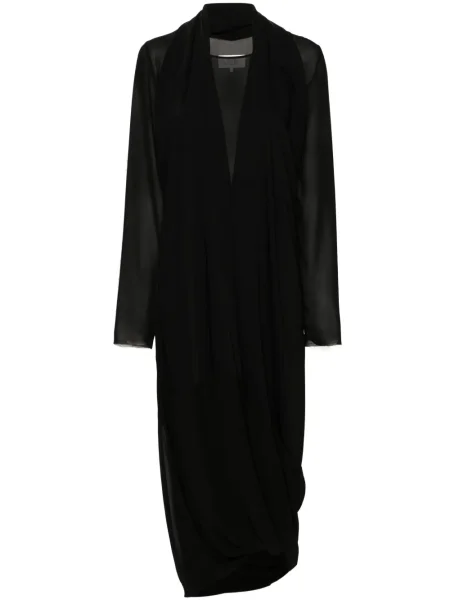 Rochie maxi Mm6 Maison Margiela transparente de costum negru