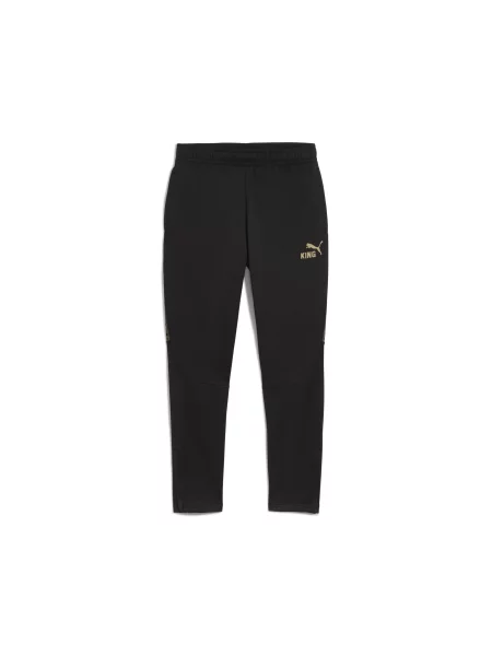 PUMA piłkarskie spodnie treningowe na zimę KING Sport Czarny/Złoty S czarne