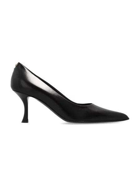 Czółenka Ferragamo skórzana na szpilce czarna