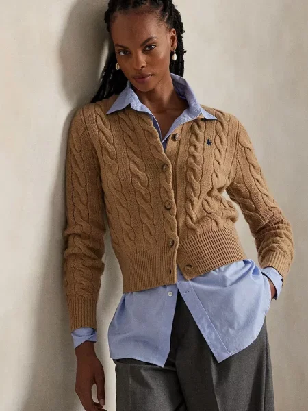 Polo Ralph Lauren жилетка дамска от вълна бежово