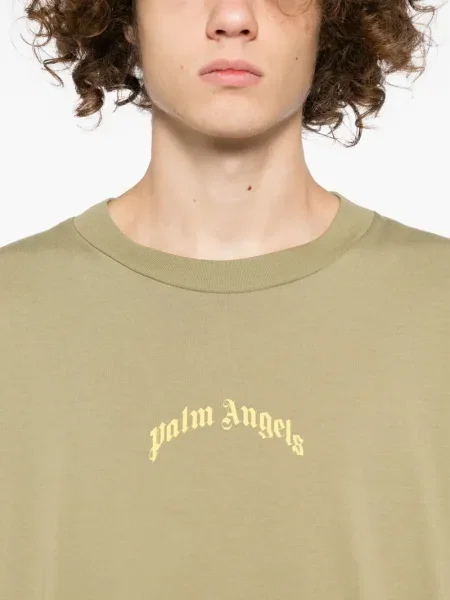 Tricou Palm Angels cu imagine verde