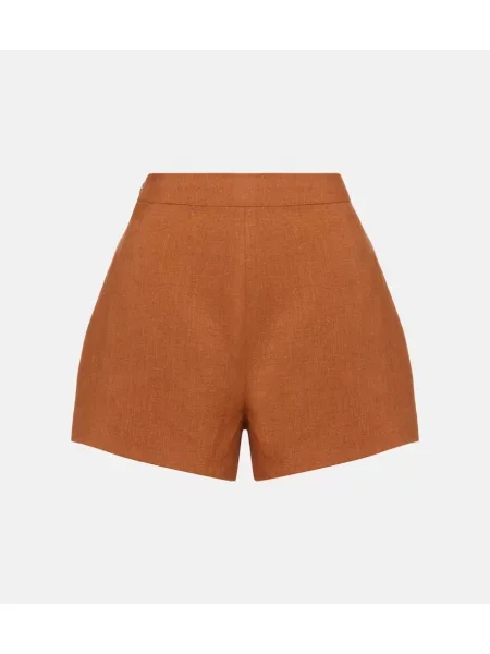 Lniane szorty Posse brązowe