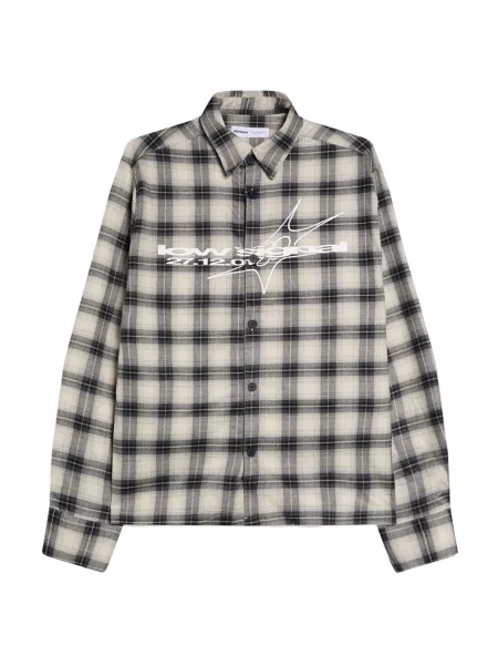 Bershka Srajca siva / bazaltno siva / črna bela