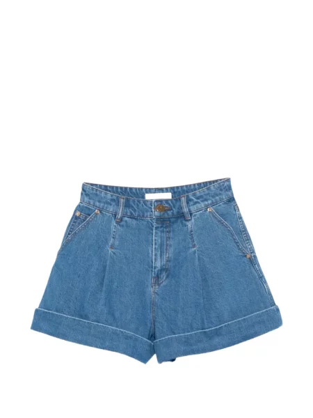 Pantaloni scurți din denim Zimmermann albastru
