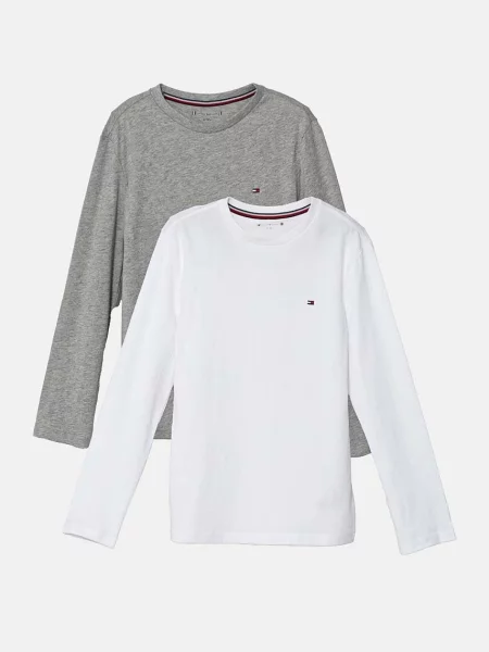 Tommy Hilfiger tričko s dlouhým rukávem šedé