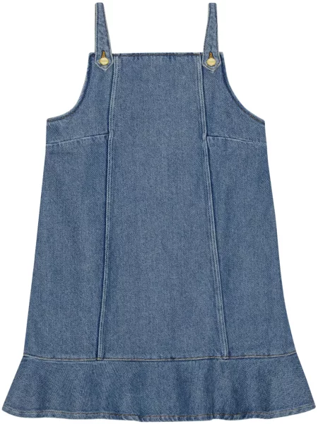 Rochie din denim Ganni de costum albastru