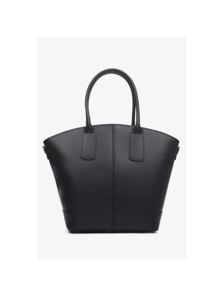 Сумка-тоут шкіряна Estro чорна