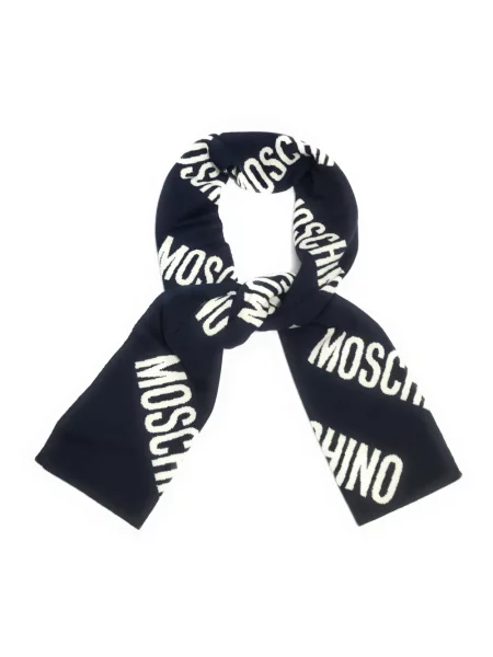 Szal Moschino wełniana niebieska