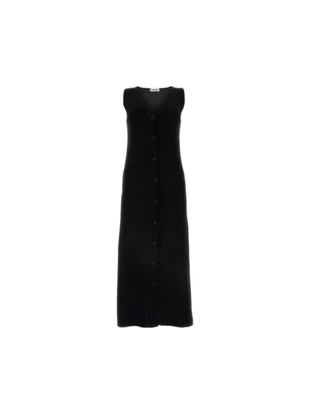 Sukienka maxi Jil Sander czarna
