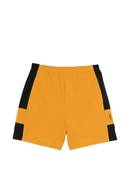Pantaloni scurți Saint Laurent cu autograf galben