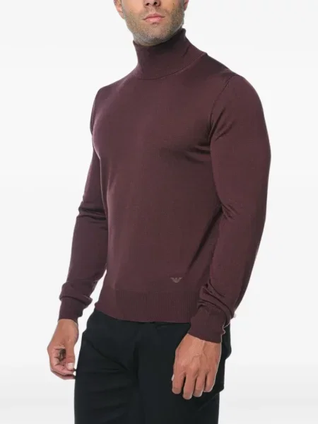 Vilnonis megztinis Emporio Armani ruda