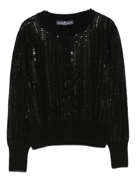 Cardigan Ermanno Scervino cu paiete negru