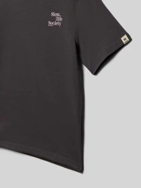 Koszulka z nadrukiem logo krój regular fit Garcia